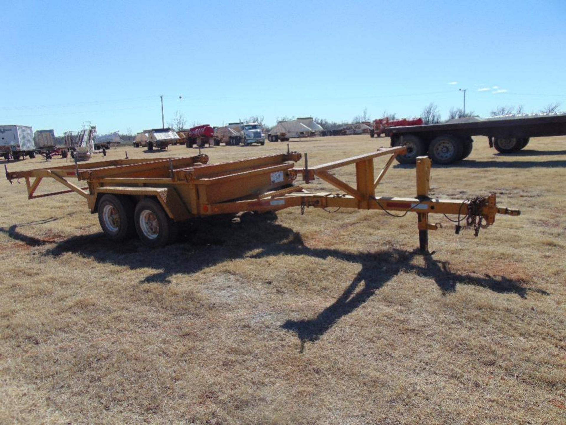 1995 Shopbuilt Extendable Pipe Trailer s/npmt22524 - Image 5 of 5