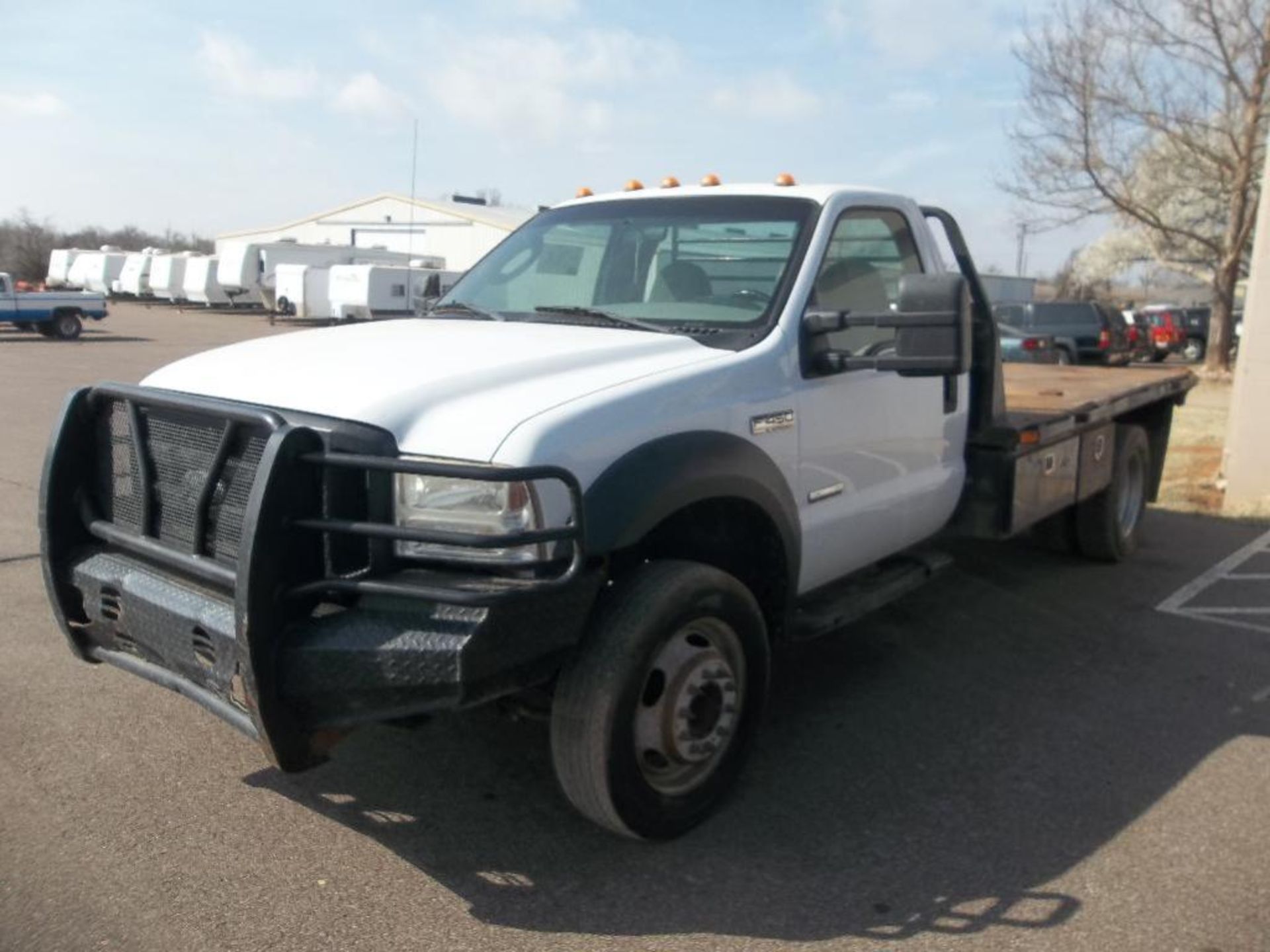 2007 Ford F450 Flatbed Truck s/n 1fdx46p97ea94803, v8 diesel eng, auto trans, od reads 158482 miles - Image 6 of 11