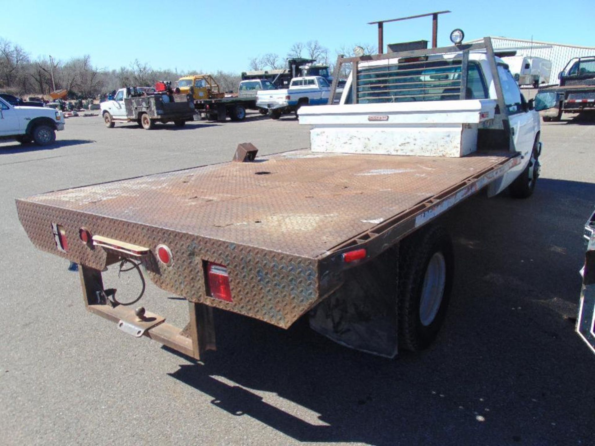 1997 Chevrolet 3500 Flatbed Truck s/n 1gbjc34j1vf018323, v8 eng, auto trans ,od reads 181092 miles - Image 3 of 6