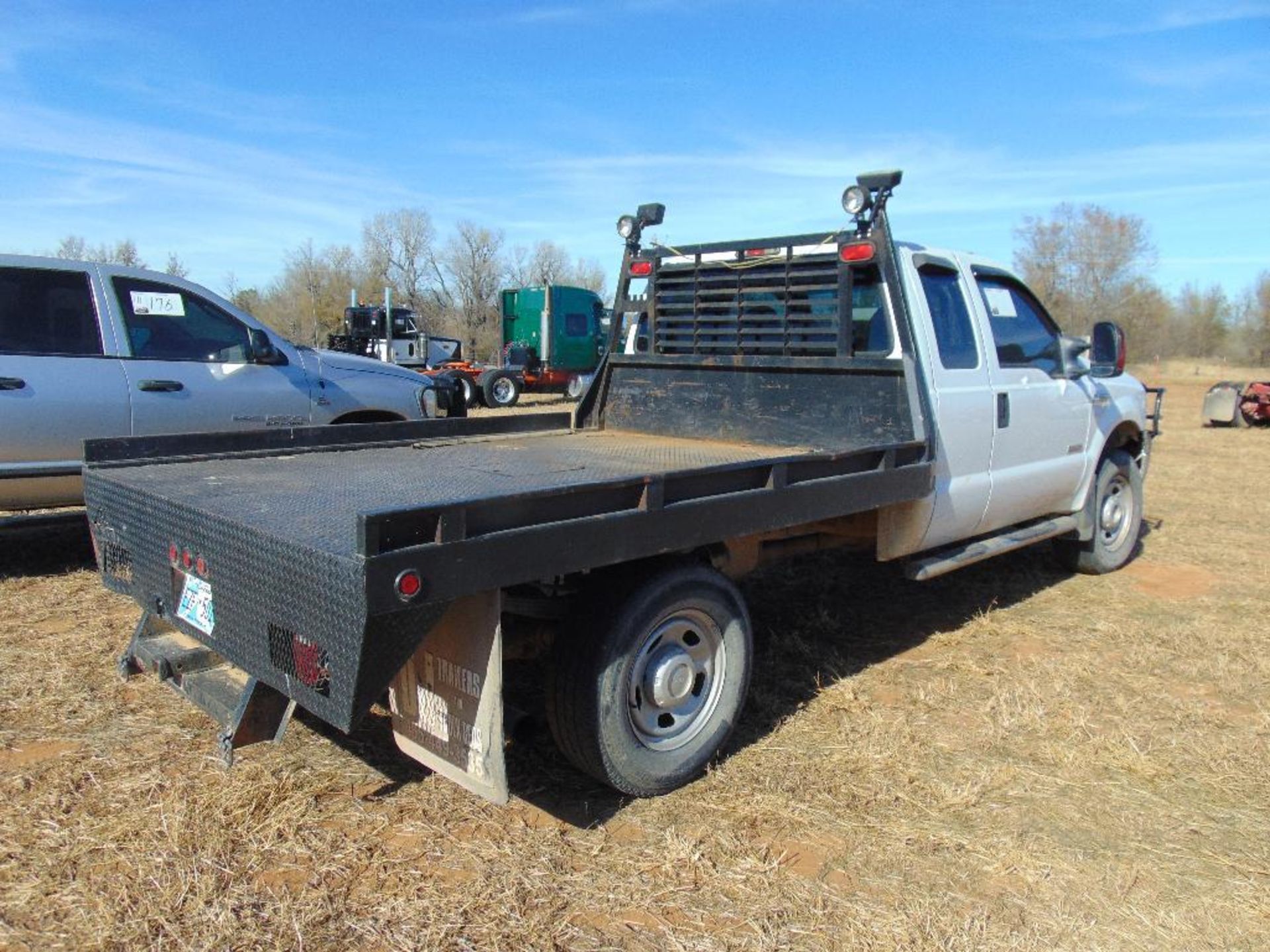 2007 Ford F350 4x4 Ext Cab Flatbed Pickup, s/n 1fdsx35p27eb36036, powerstroke eng, auto trans, od - Image 7 of 10