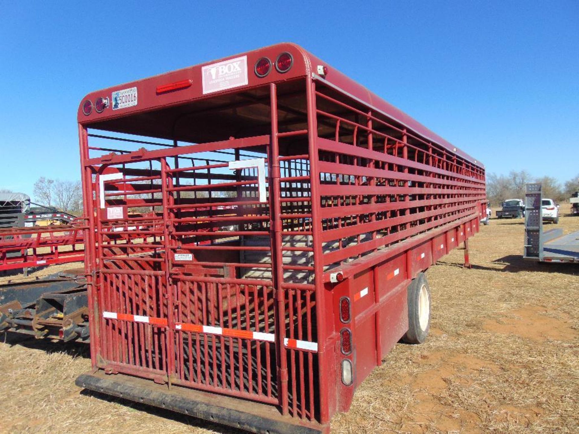 2007 Gooseneck S/A 43' Ground Load Livestock Trailer, s/n 16gs743147b060888, 3 cut gates, sliding - Image 5 of 6