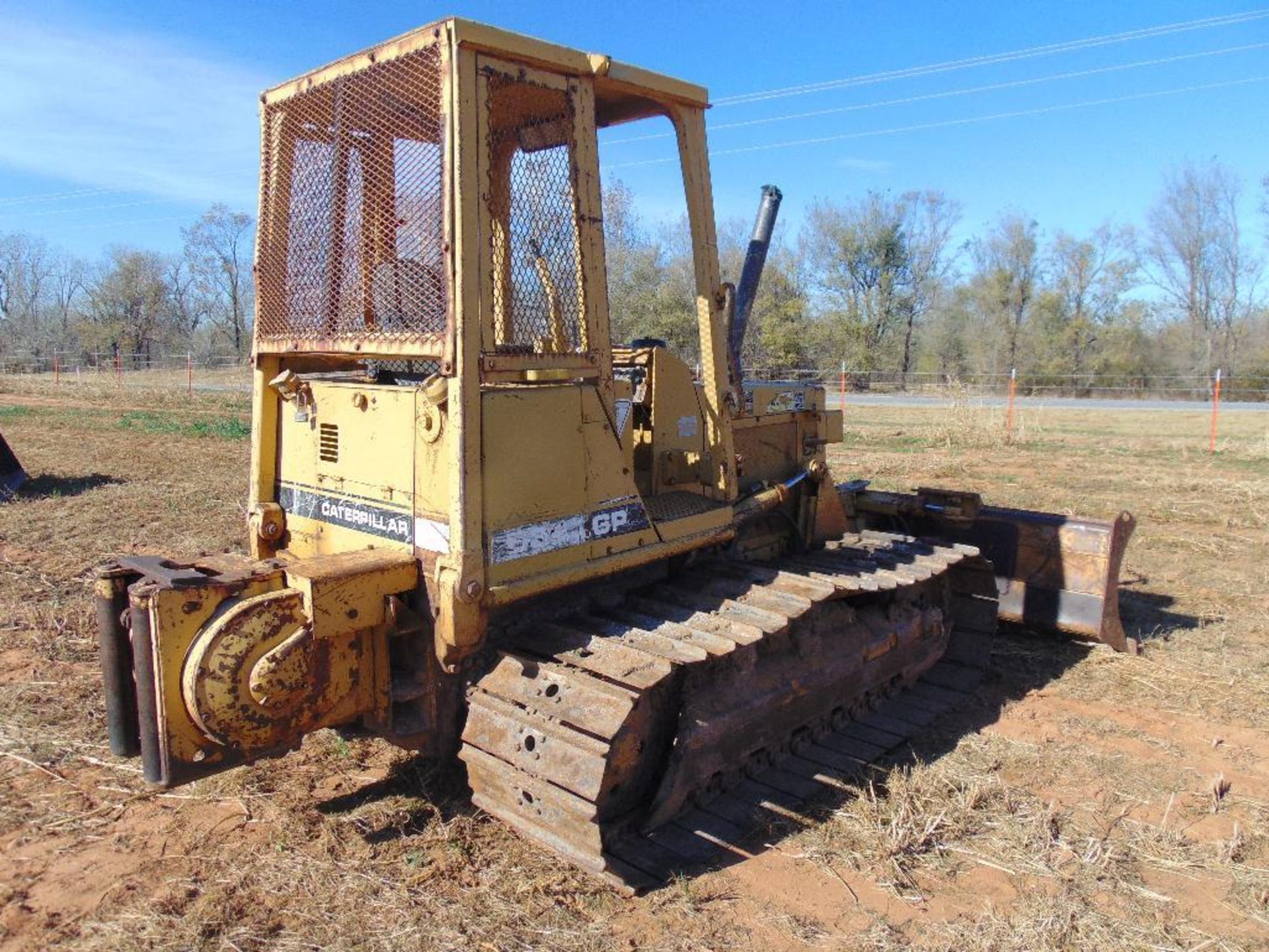 1987 Cat D3B LGP Crawler Tractor, s/n 28y1946, angle balde, canopy, paccar winch, hour meter reads - Image 8 of 10