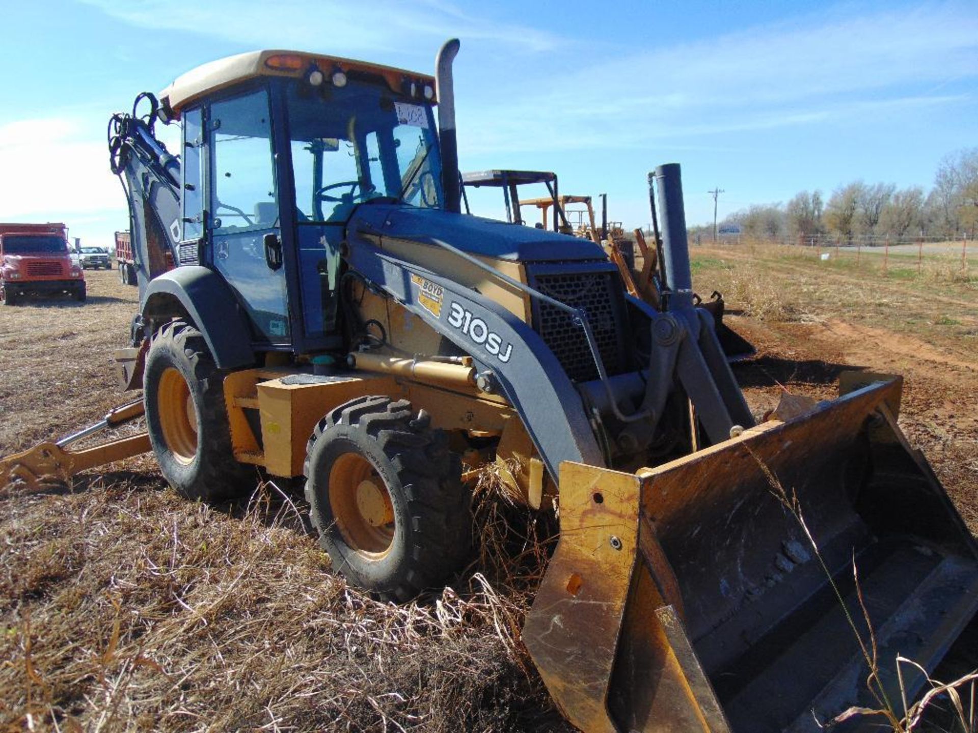 2008 John Deere 310SJ 4x4 Loader Backhoe, s/n 165468, clam bkt, cab, a/c, hour meter reads 4731 - Image 4 of 10