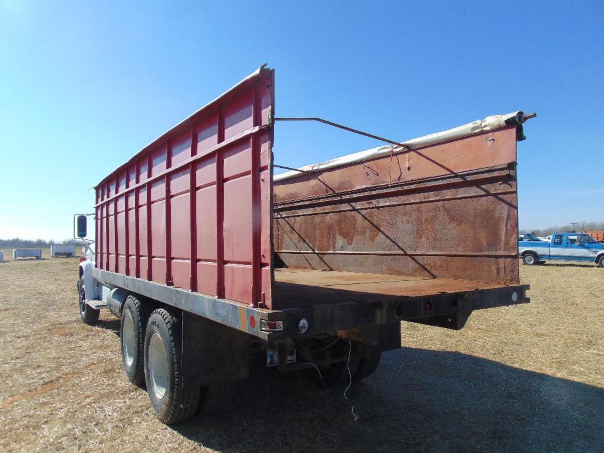 1973 Chevy 6500 T/A Grain Truck, s/n cce663v159454, 20' bed w/twin dump cylinders, grain boards, v8 - Image 6 of 8