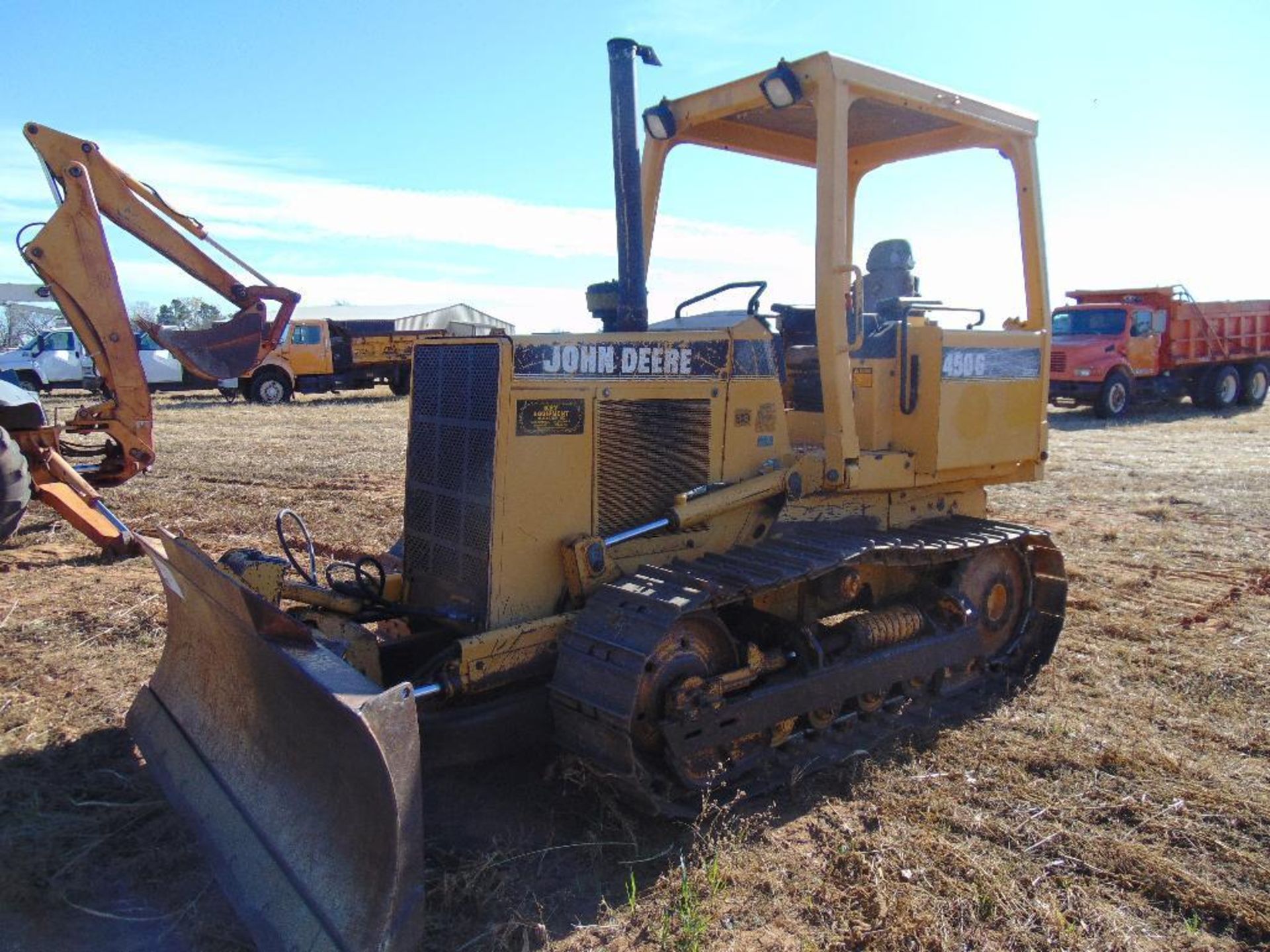 1998 John Deere 450G Crawler Tractor, s/n 851503, 6 way blade, foot contraols, orops, hour meter - Image 4 of 10