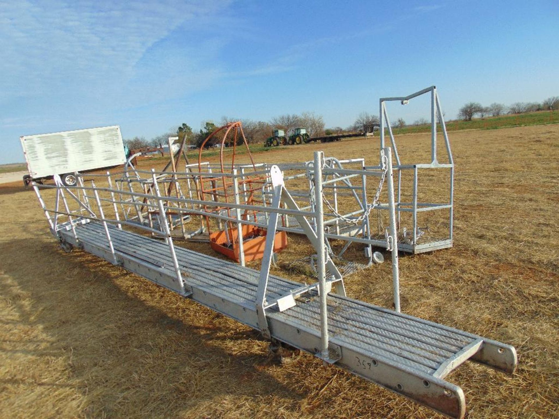 (2) Catwalks approx 42', (5) Sky Climber Cages, (1) Tripod Corner Post,