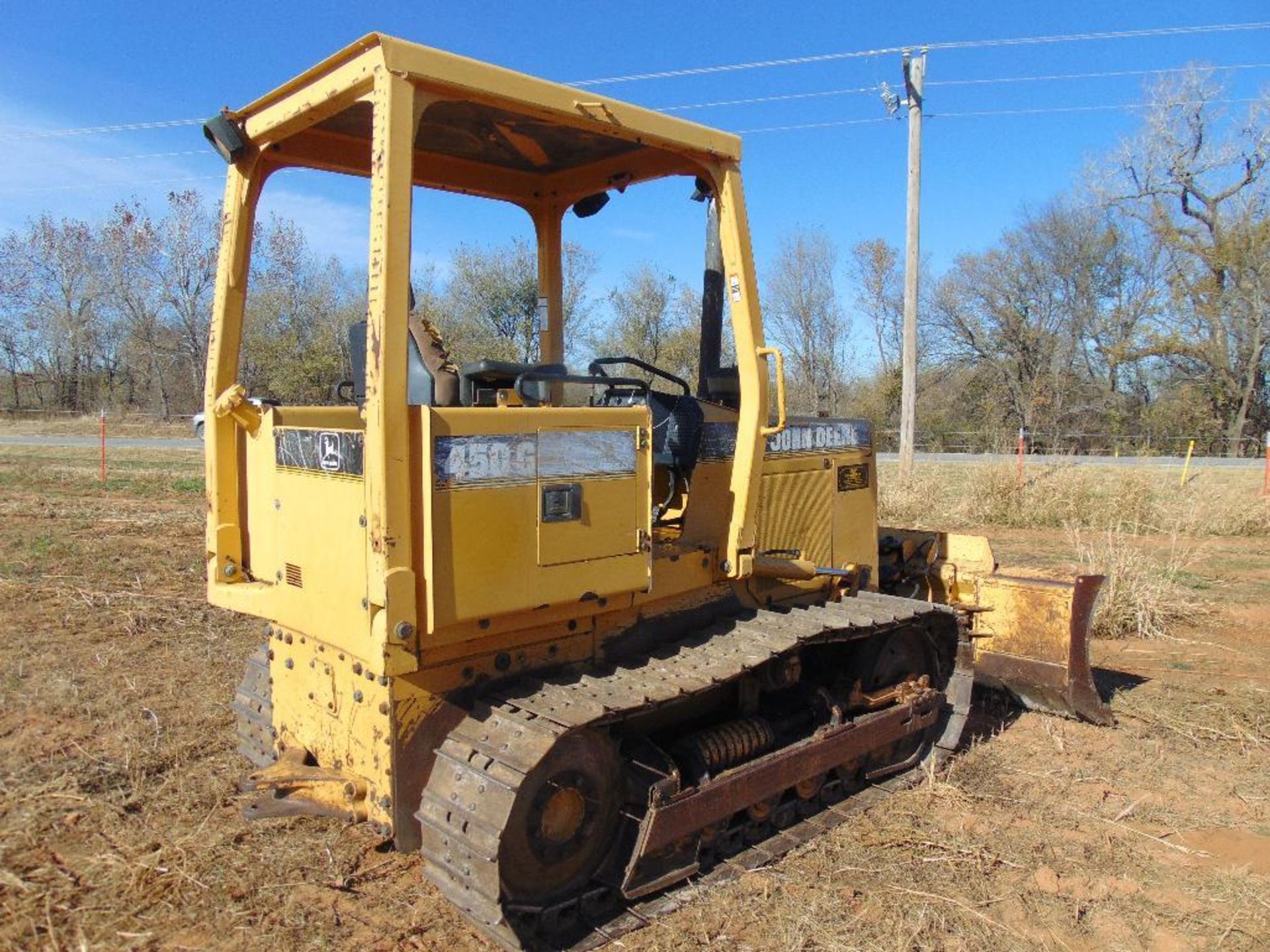 1998 John Deere 450G Crawler Tractor, s/n 851503, 6 way blade, foot contraols, orops, hour meter - Image 8 of 10