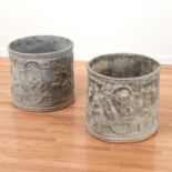 Pair George III lead planters