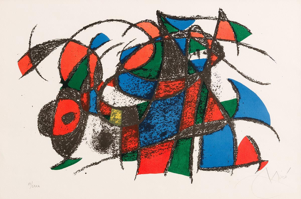 Joan Miro (1893-1983) SpanishLithographie II (1975)
