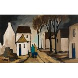 Markey Robinson (1918-1999) Strolling through the Village