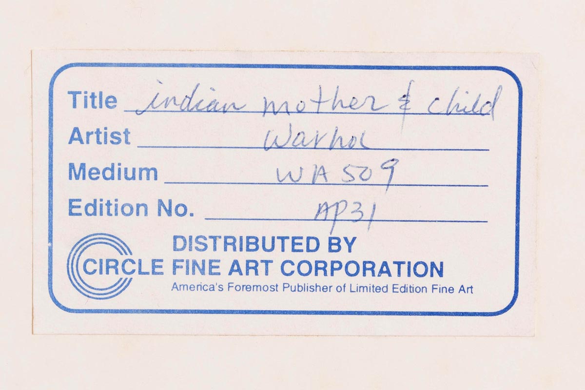 Andy Warhol (1928-1987) Mother and Child from Cowboys and Indians (1986) - Image 5 of 7