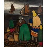 Markey Robinson (1918-1999) Potato Gatherers on the Coast