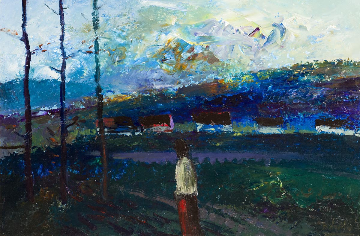 Daniel O'Neill (1920-1974) Landscape with Figure