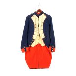 Theatrical French Napoleonic Officer's Coat and Waistcoat Combination.