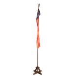 Revolutionary War Flag Pole with Stand and American Flag.