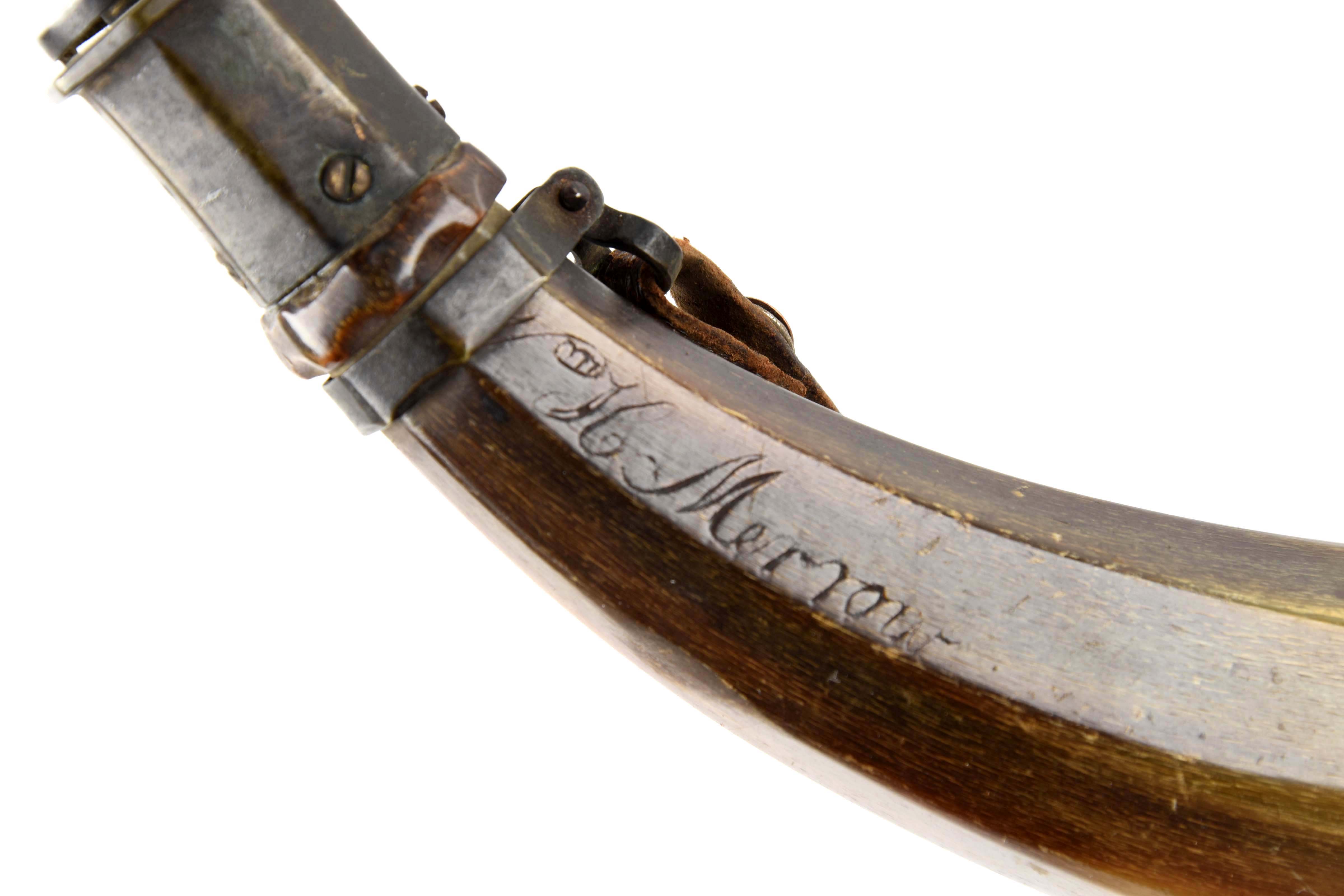 Civil War Artillery Powder Horn Identified to H. Merrow, 1st Reg't Heavy Artillery. - Image 3 of 3