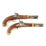 (A) Lot Of 2: Aston U.S. Model 1842 Martial Pistols.