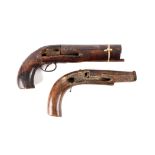 (A) Lot Of 2: Pair Of American Revolutionary War Pistols.