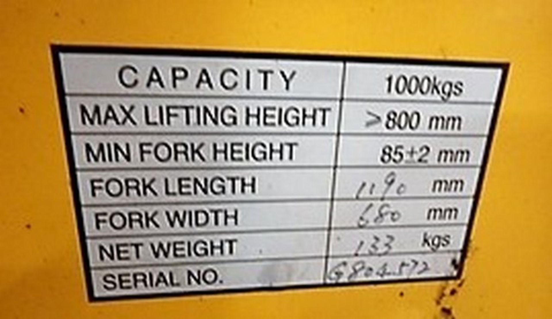 Challenger Pallet Truck - Image 3 of 3