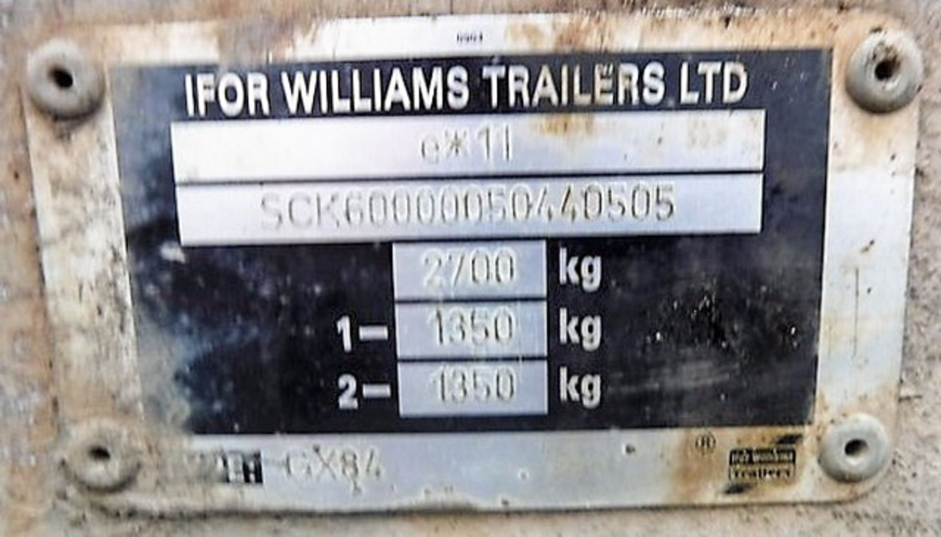 IFOR WILLIAMS TWIN AXLE PLANT TRAILER, S/NSCK60000050440505 - Image 4 of 4