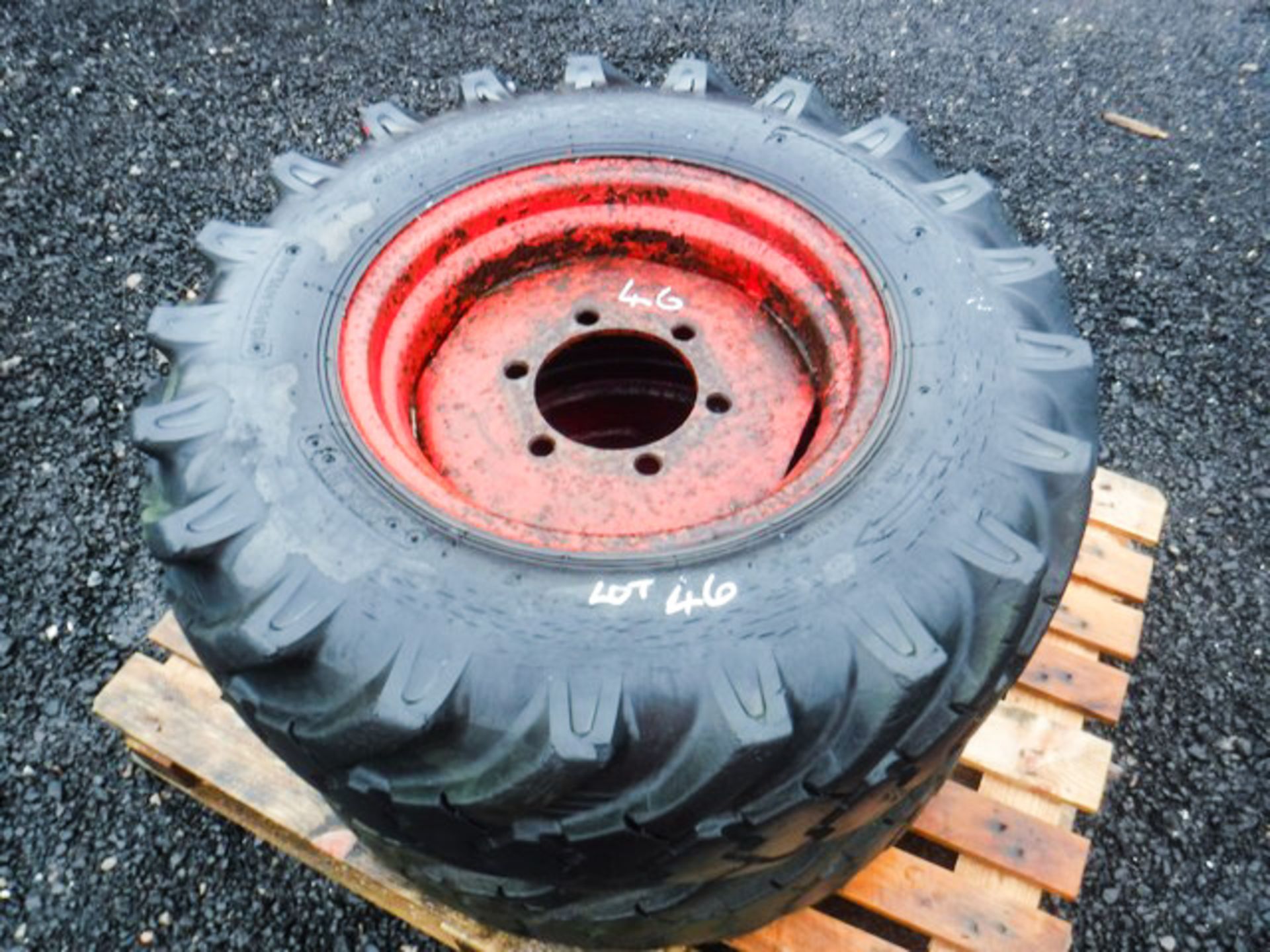 2 DUMPER WHEELS & TYRES 12 X 75 X 18