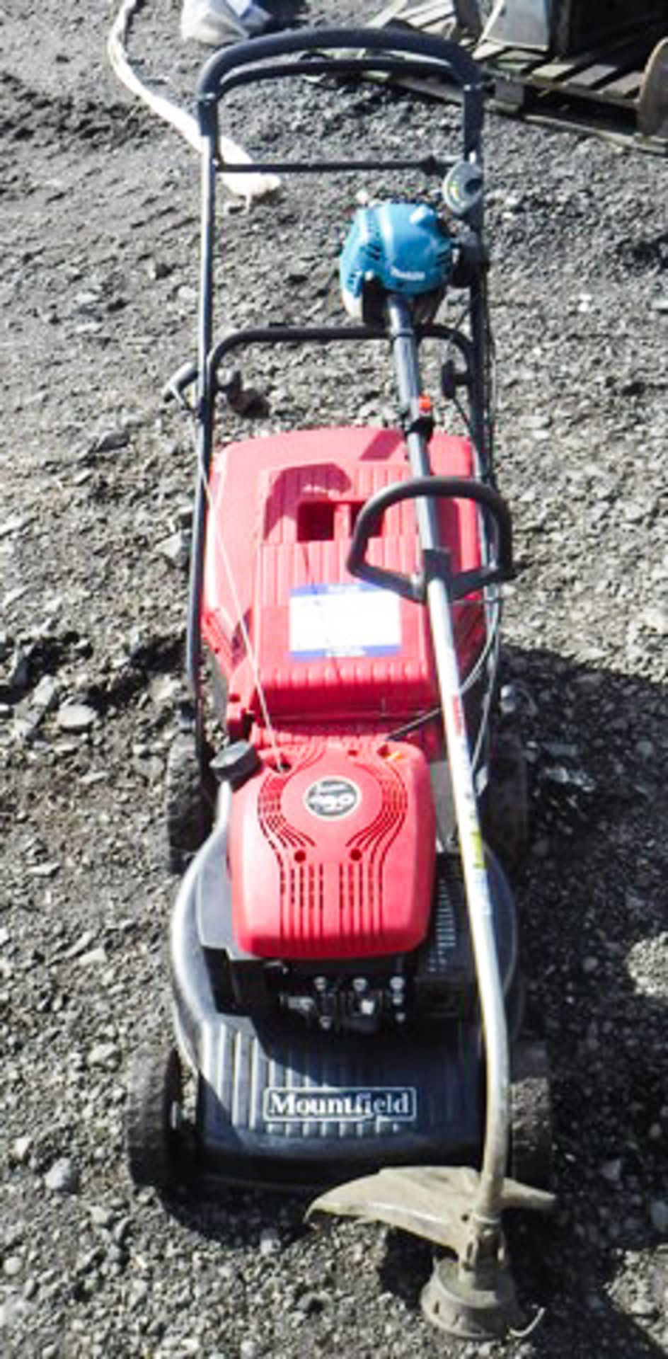 MOUNTFIELD SP474 ROTARY MOWER & MAKITA RST210 STRIMMER