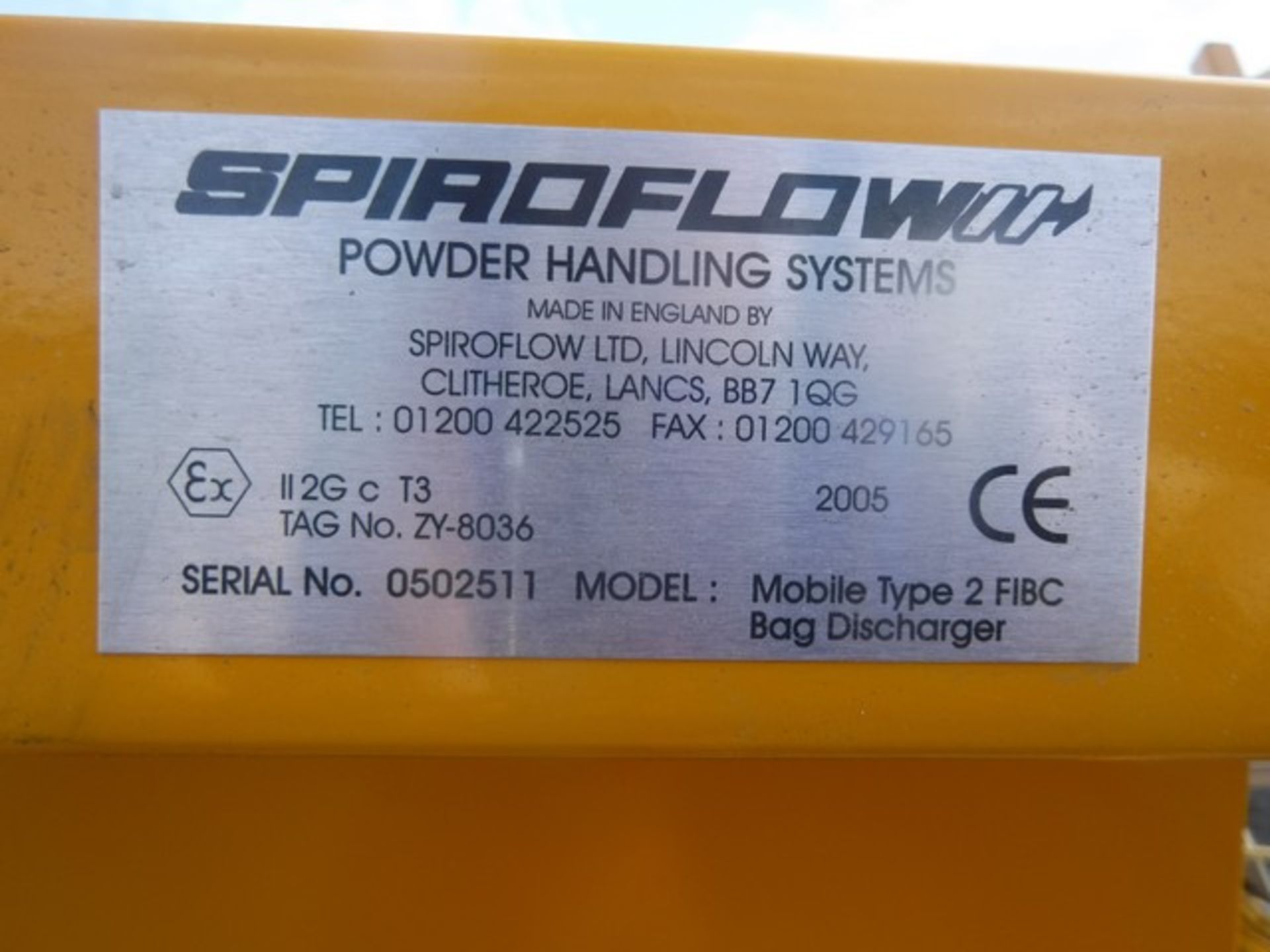 SPIROFLOW BAG DISCHARGER, S/N 0502511 - Image 5 of 7