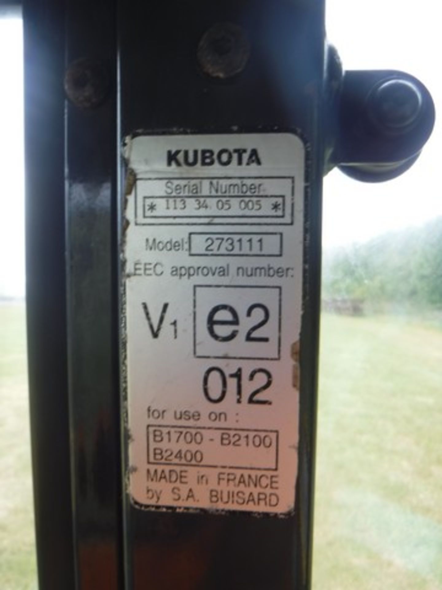 2006 KUBOTA B2400, S/N D31793, REG - SP56DHK, 1254HRS (NOT VERIFIED), COMPACT TRACTOR WITH SNOW PLOU - Image 9 of 17