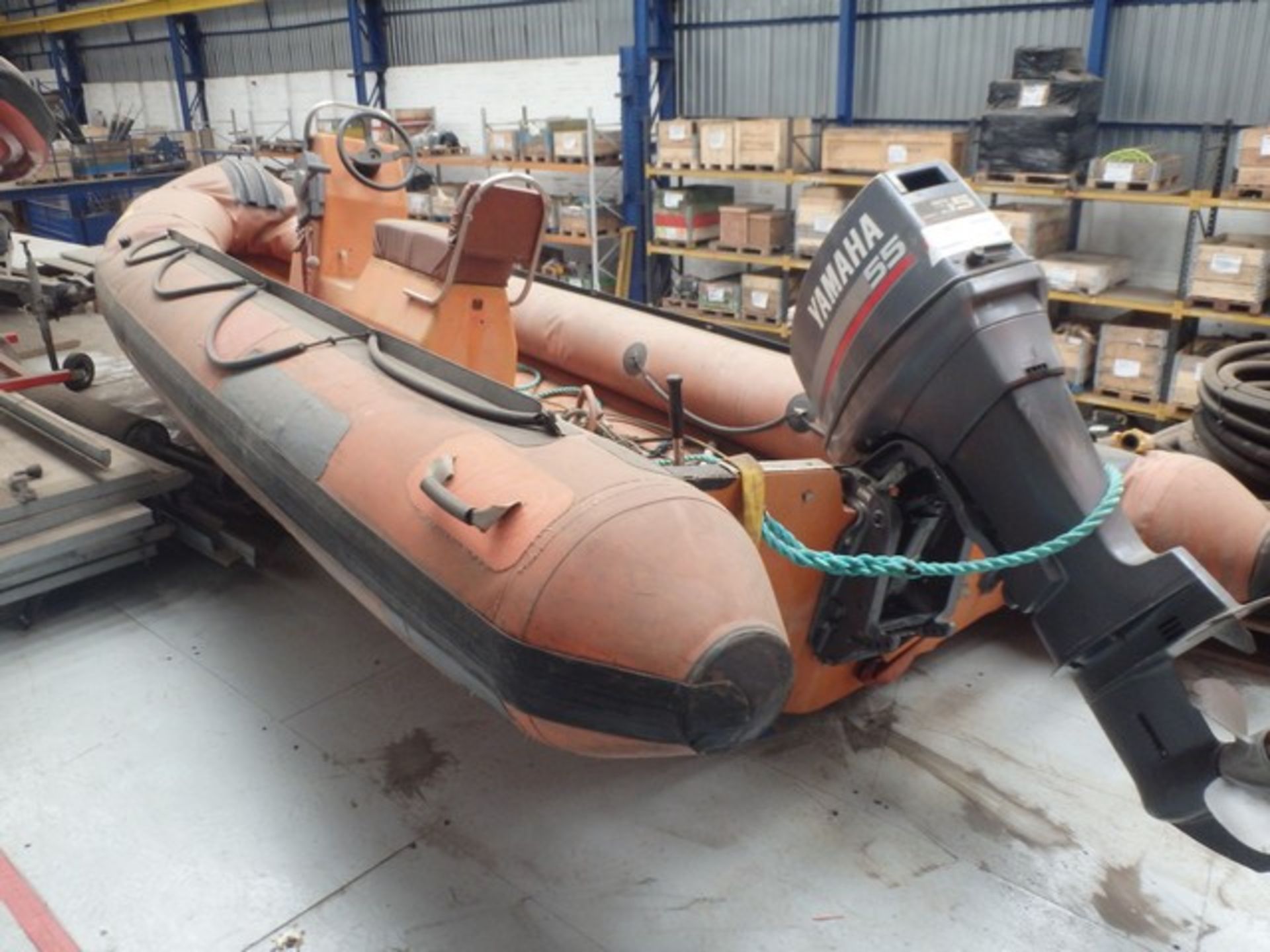 5.4M X 2.1M RHIB, C/W YAMAHA 55 OUTBOARD MOTOR, REASONABLE CONDITION - NEEDS SOME ATTENTION ** 10% B - Bild 3 aus 7