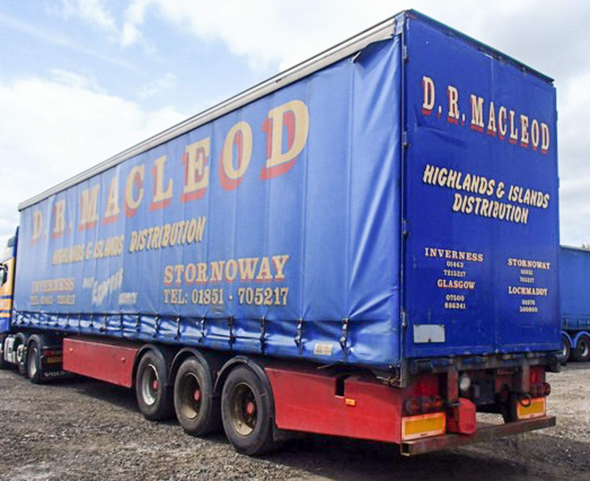 2007 S. D. C. CURTAINSIDER, TRAILER ID - C229027, 3 AXLES, MOT EXPIRY - 09/17 - Bild 2 aus 8