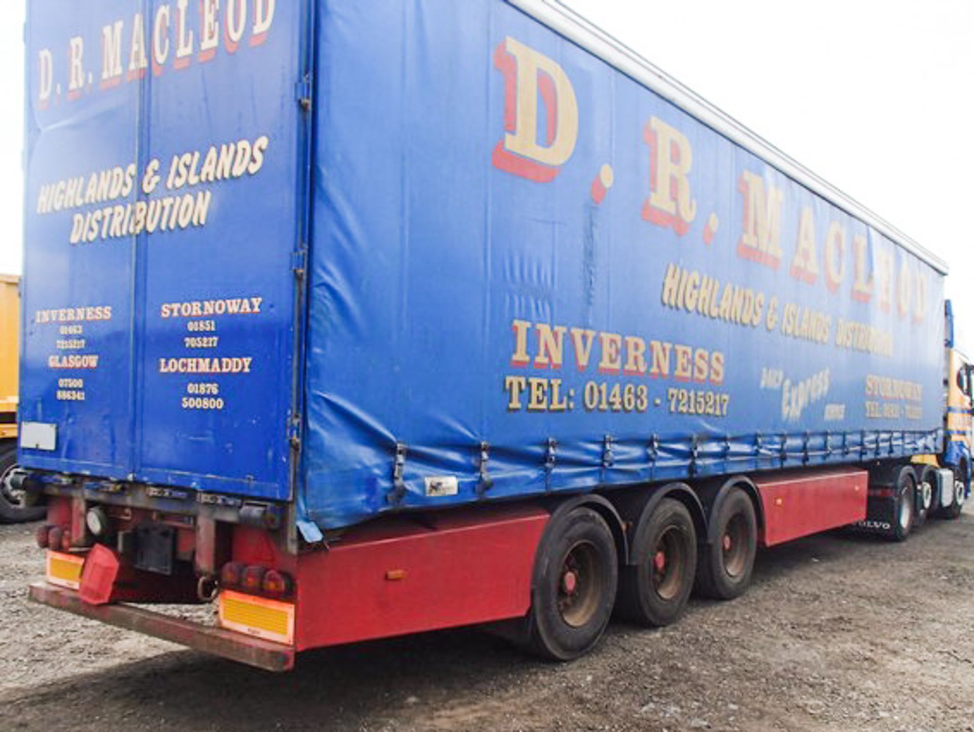 2007 S. D. C. CURTAINSIDER, TRAILER ID - C229027, 3 AXLES, MOT EXPIRY - 09/17 - Bild 4 aus 8