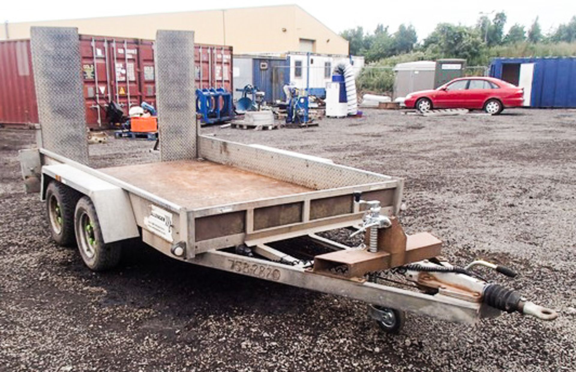 INDESPENSION 10 X 6 TWIN AXLE PLANT TRAILER WITH RAMPS, S/N 062492, ASSET NO - 7582820 - Bild 3 aus 11