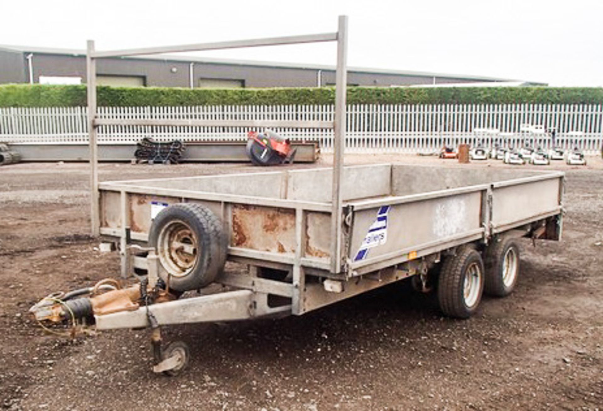 2010 IFOR WILLIAMS 14 X 6.6 FLAT TRAILER WITH SIDES, LIGHTS & BRAKES WORKING