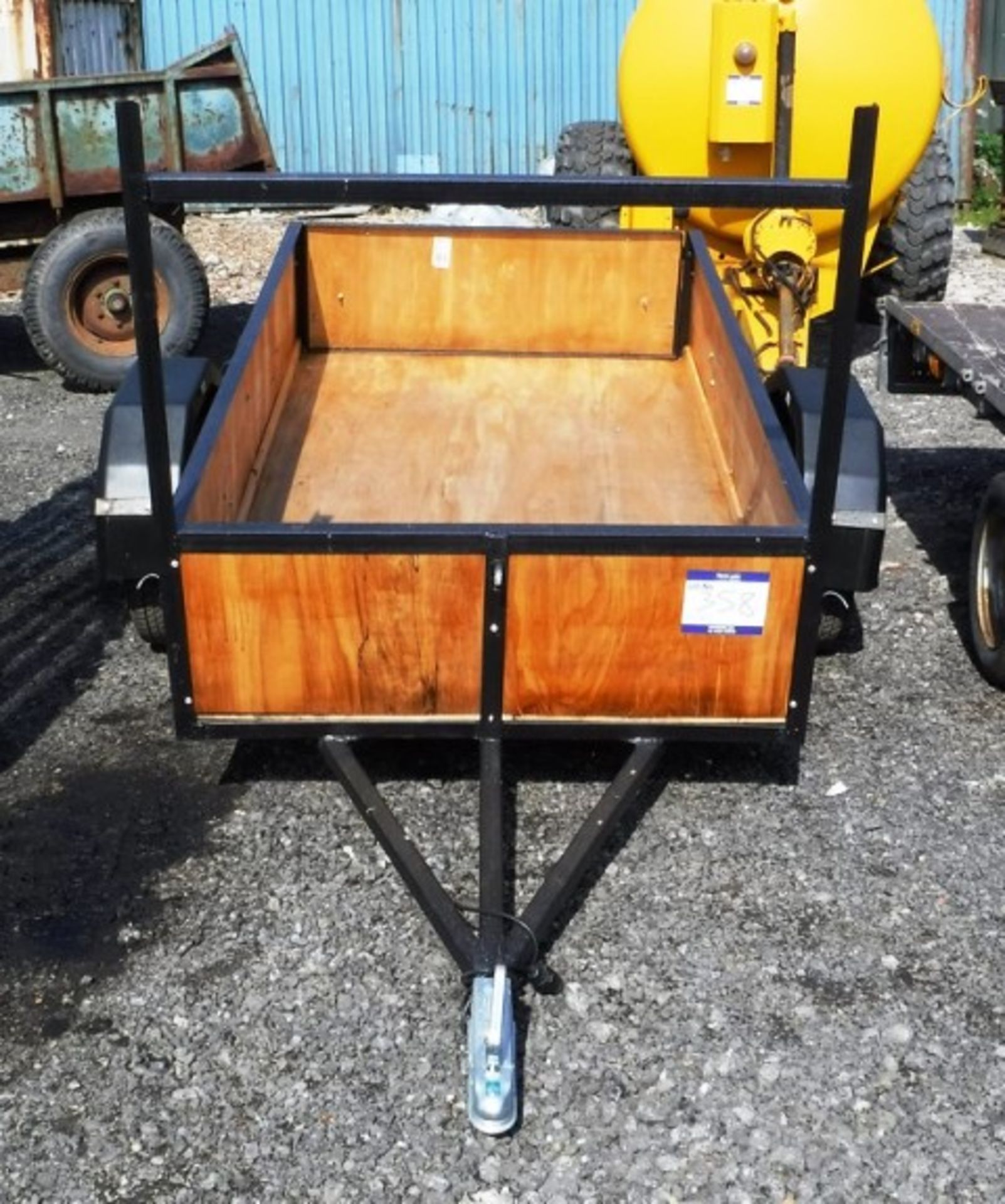 CAR TRAILER,NEWBUILD,LADDER,RACK,DROP TAIL, 7' X 4',EXTERNAL PLY OILED FOR WATERPROOFING