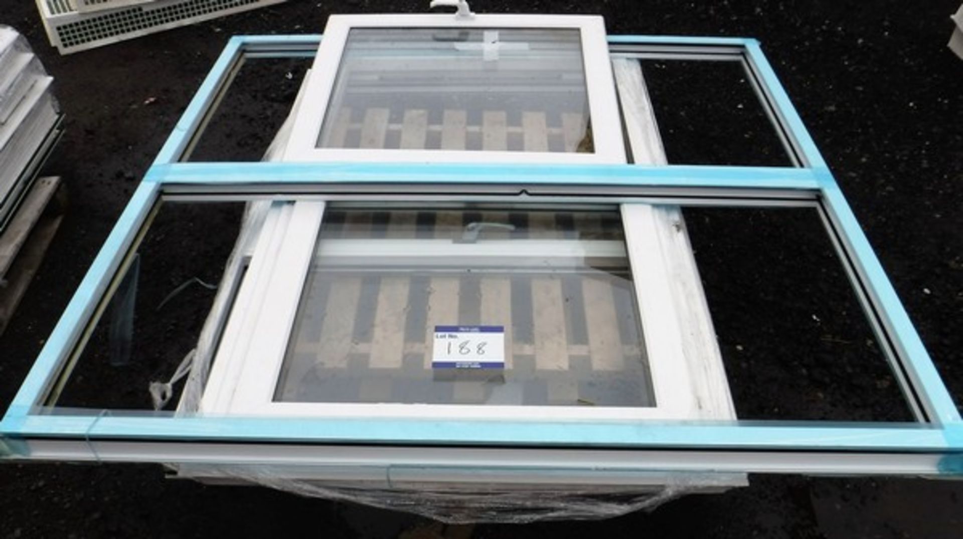 1050X1800 PVC WINDOW C/W GLASS, 1200X1780 & 1800X1800 PVC WINDOWS WITHOUT GLASS