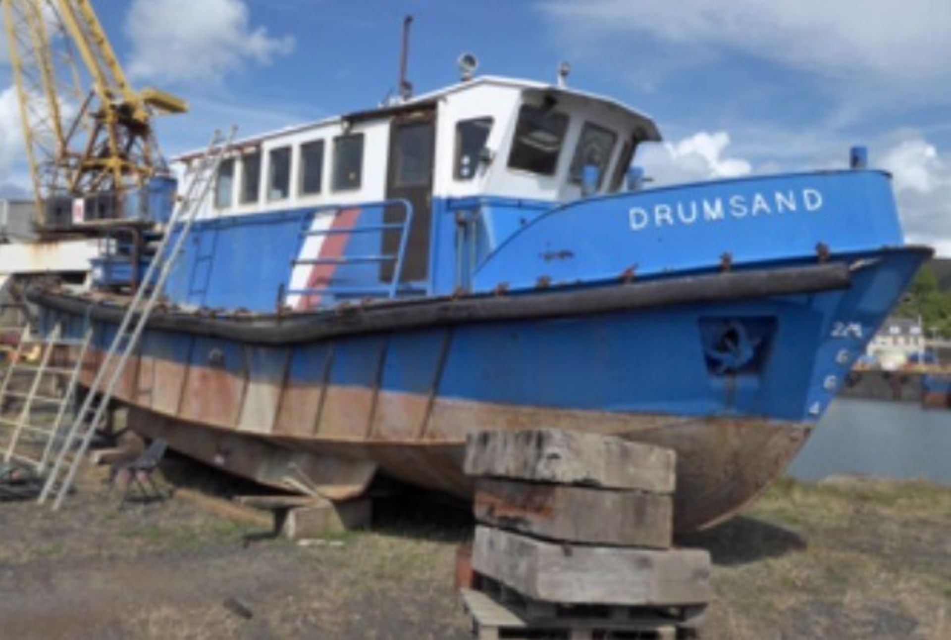 1990 STEEL HULL PLEASURE VESSEL (ALUMINIUM WHEELHOUSE) TWIN ENGINE GARDENER 6LXB, STARTER MOTORS AR - Image 3 of 5