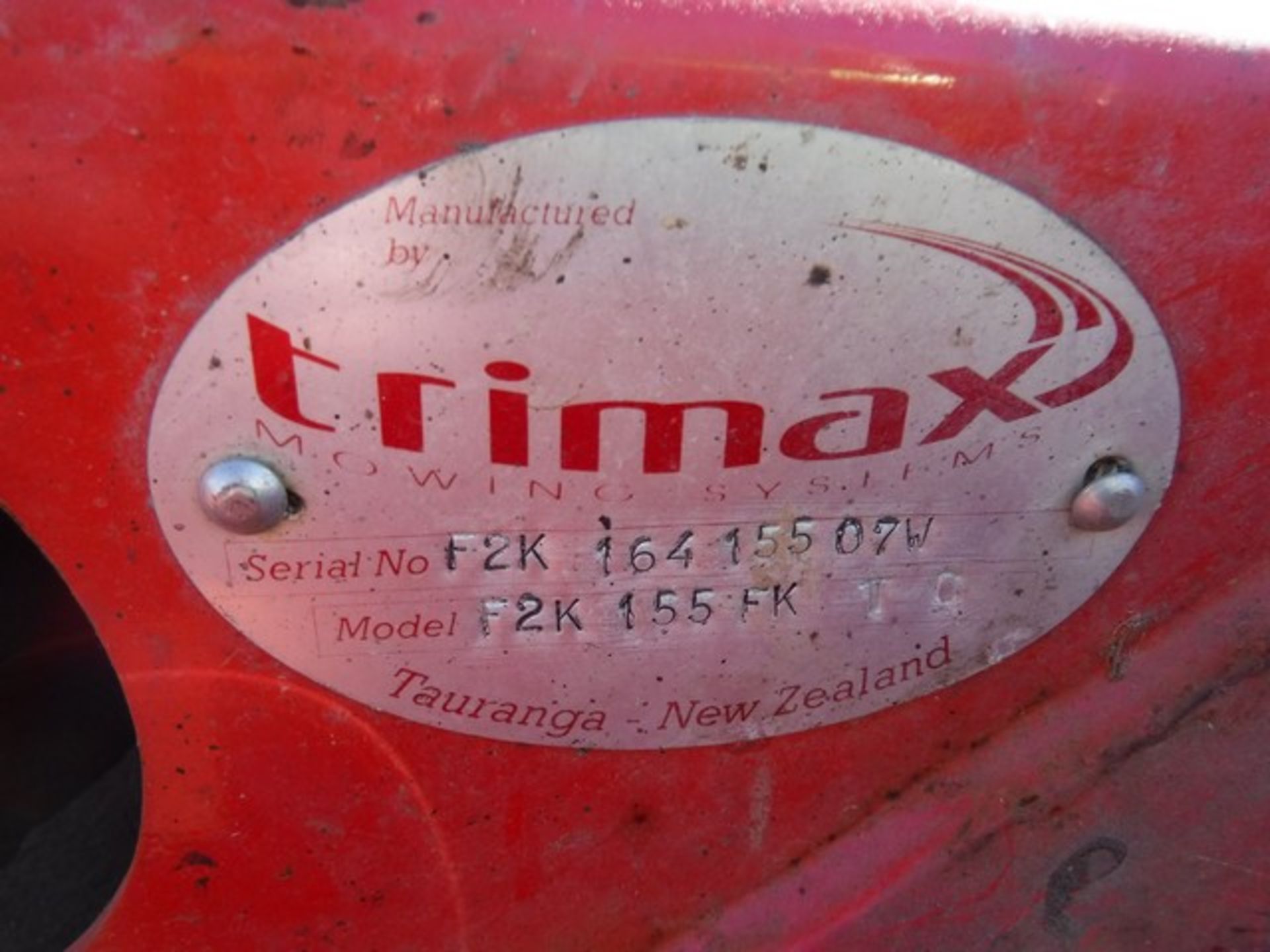 TRIMAX FLAILDEK SERIES 11/155, S/N F2K1641550ZW - Bild 2 aus 2