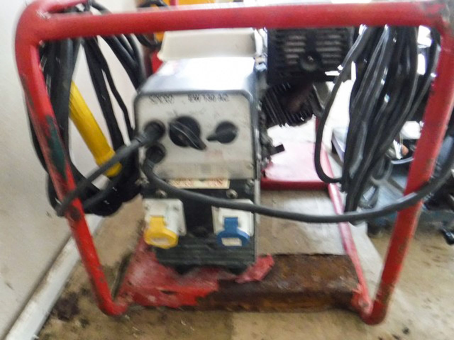 PETROL WELDER GENERATOR C/W LEADS & CHOP SAW - Image 2 of 3