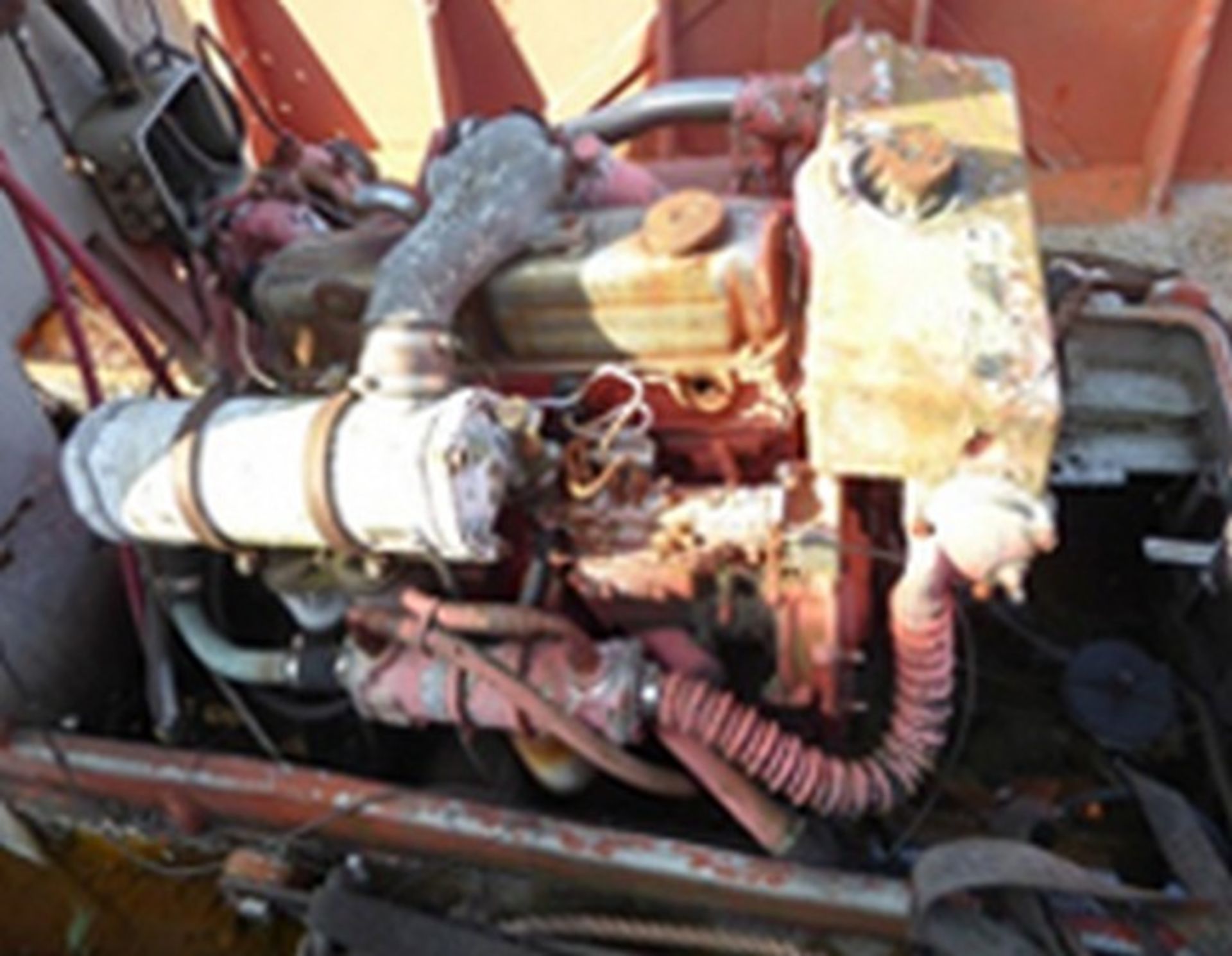 4 CYLINDER MERMAID DIESEL ENGINE, ENGINE TURNS, CONDITION UNKNOWN ** VIEWED & SOLD FROM BRIGGS MARIN