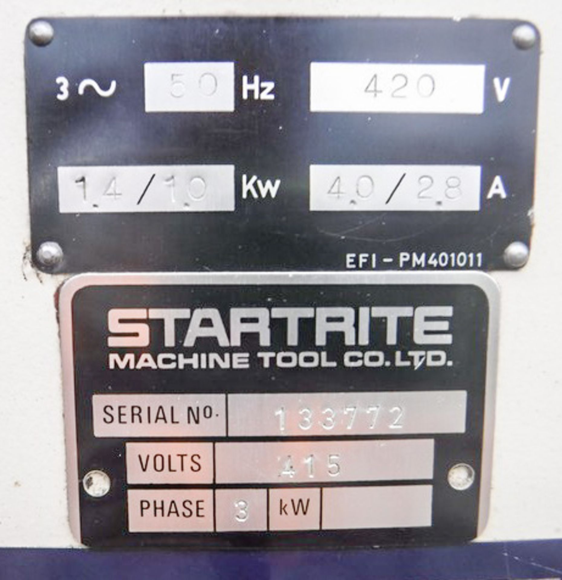 STARTRITE VERTICLE DRILL, THREE PHASE - Image 5 of 5