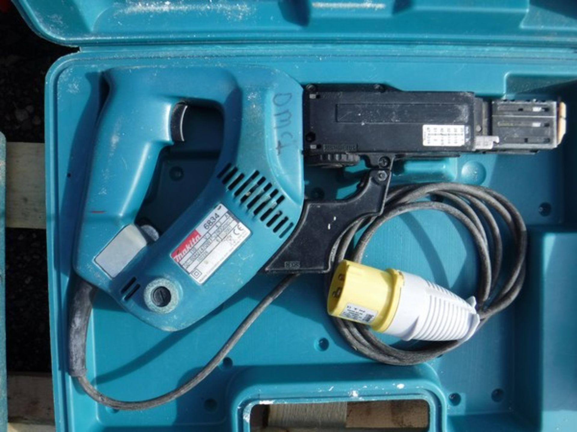 HONDA PETROL GENERATOR, MAKITA RIP SAW, YELLOW PUMP, MAKITA JIGSAW, 110V HAMMER DRILL, 110V NAIL GUN - Image 7 of 8