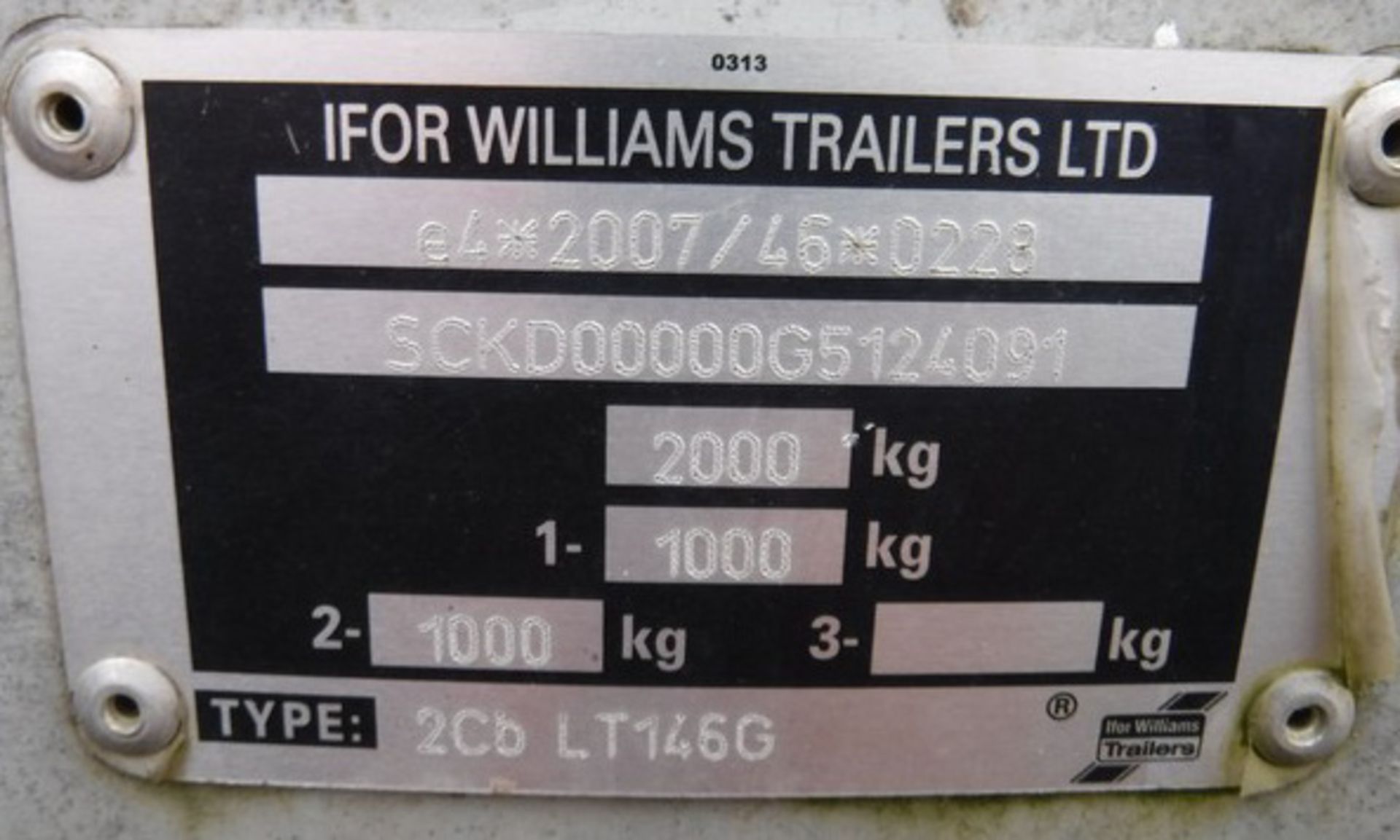 2016 IFOR WILLIAMS L146 14FT PLANT TRAILER C/W CAGED SIDES & 8FT RAMPS, ASSET NO 12007104 - Image 7 of 9