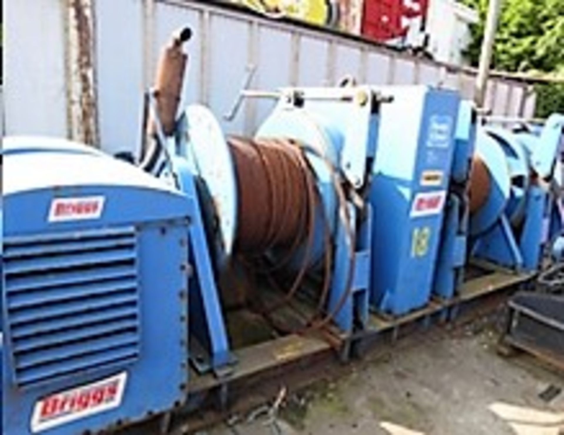 15T TRIPLE DRUM WINCH, 6 CYLINDER, FORD DIESEL ENGINE, ENGINE CONDITION UNKNOWN ** VIEWED & SOLD FRO