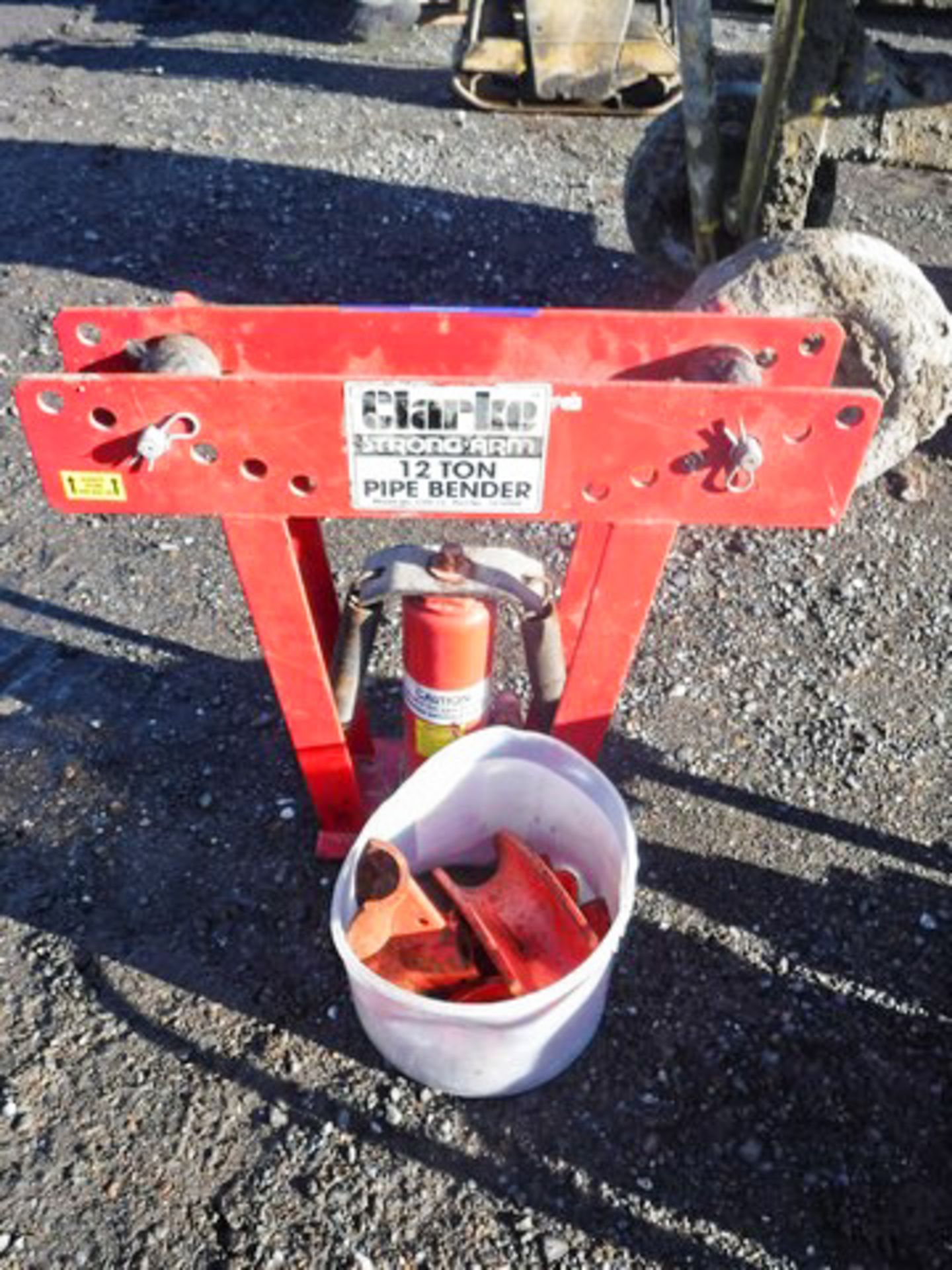 CLARKE STRONG ARM 12 TONNE PIPE BENDER, MODEL SHV-12 ASSET NO 7610900 ** 10% BUYERS PREMIUM **