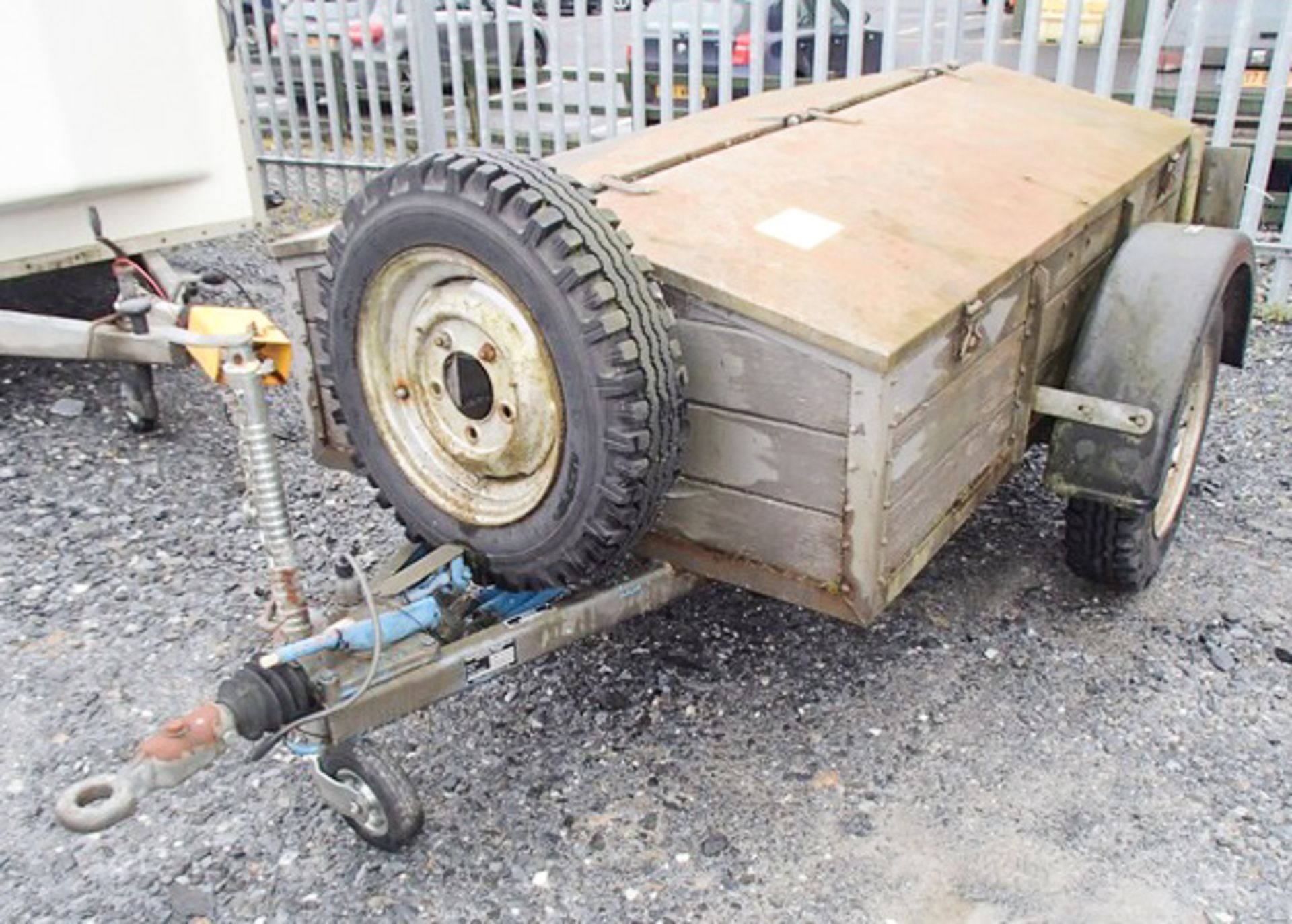 6' X 4' RICHARDSON SINGLE AXLE COVERED UTILITY TRAILER, NO S/N, ASSET 758-3312 - Image 2 of 6