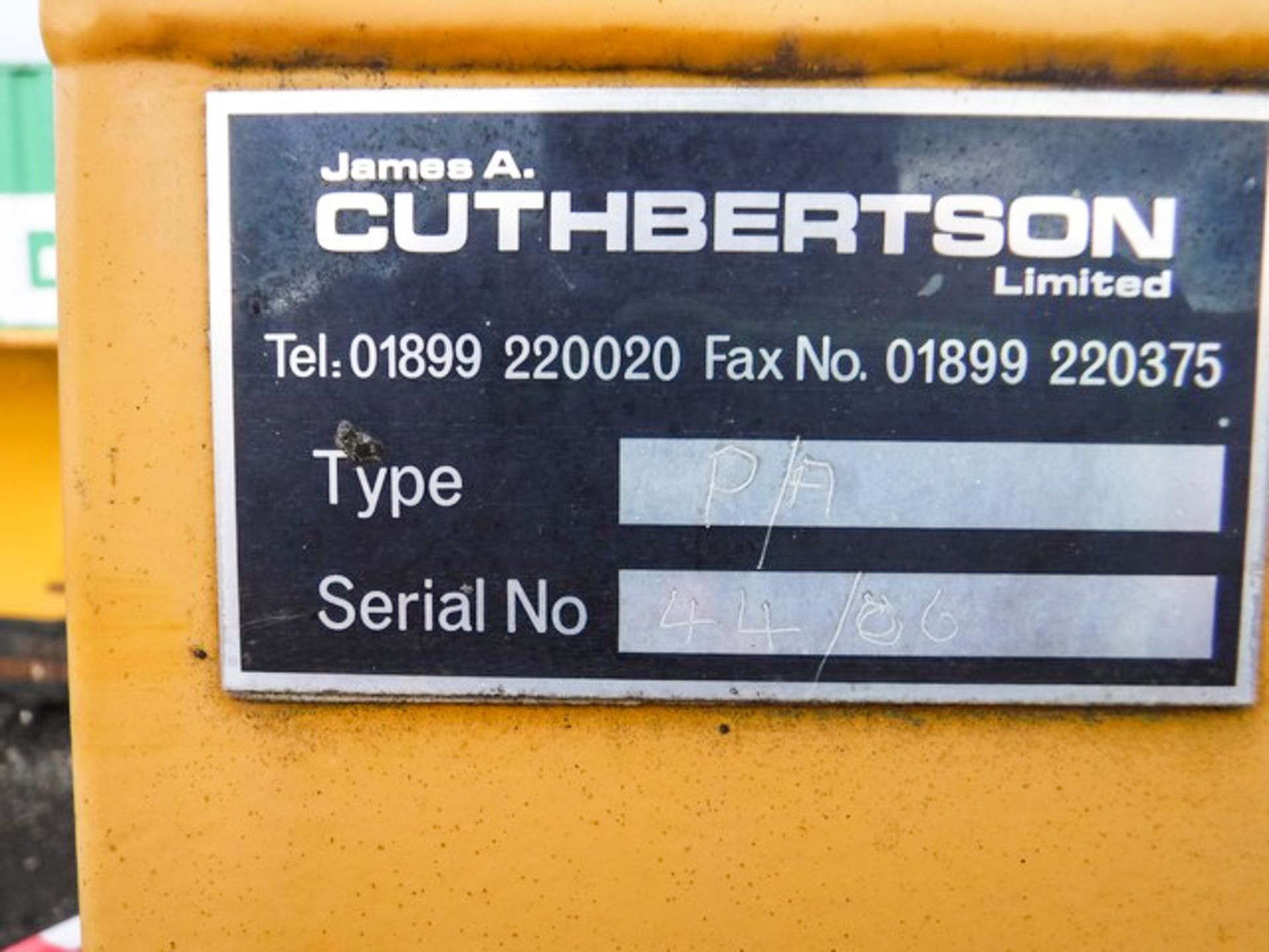 10FT X 4FT CUTHBERTSON SNOW PLOUGH BLADE, LORRY MOUNTED, S/N 44/06, ASSET 3237 - Image 3 of 3