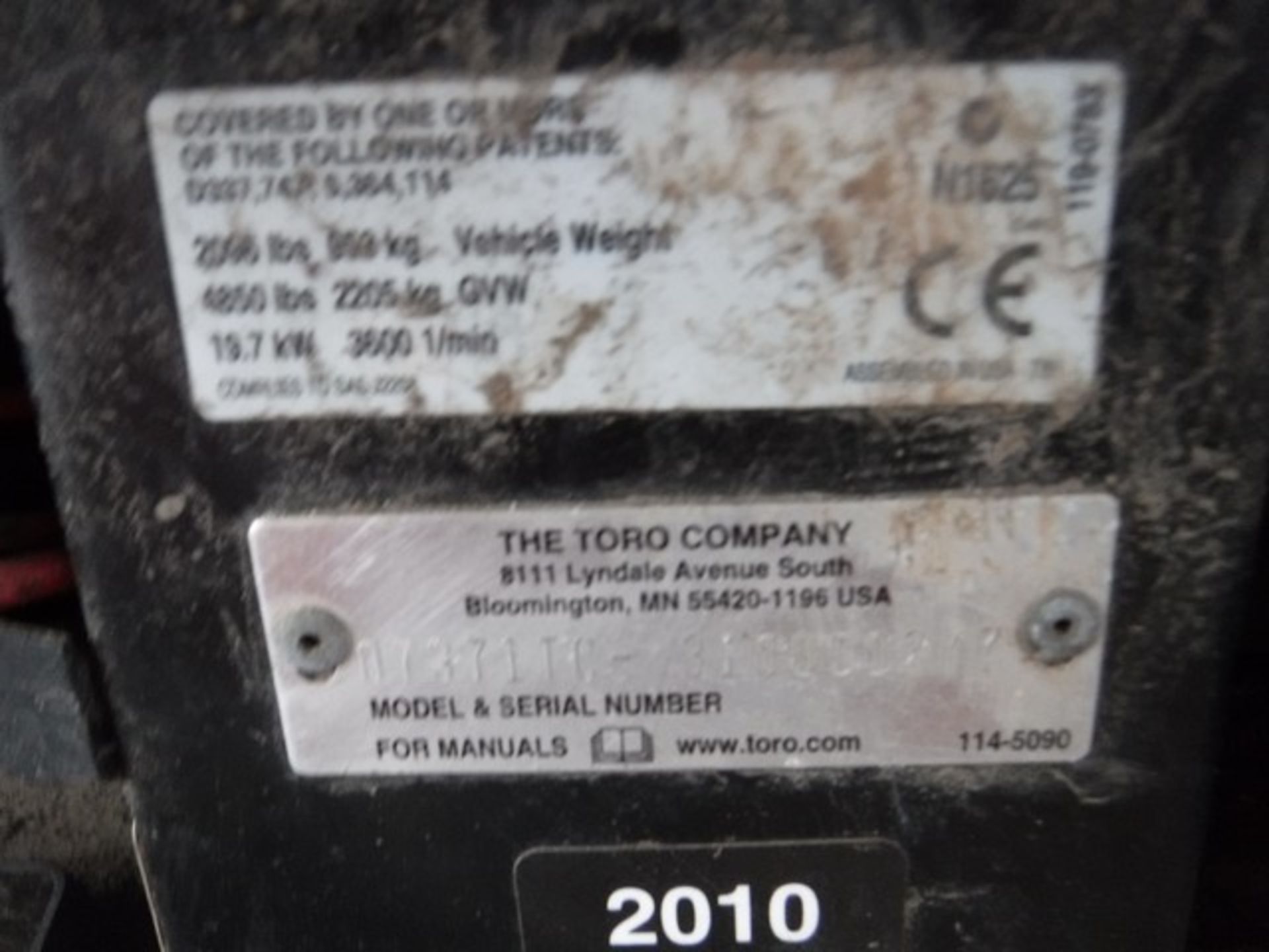 2011 TORO WORKMAN HDX 4WD, S/N 310000277, REG - SP60EFT, 4 X 4 UTILITY VEHICLE, VEHICLE NOT DRIVING - Image 7 of 15