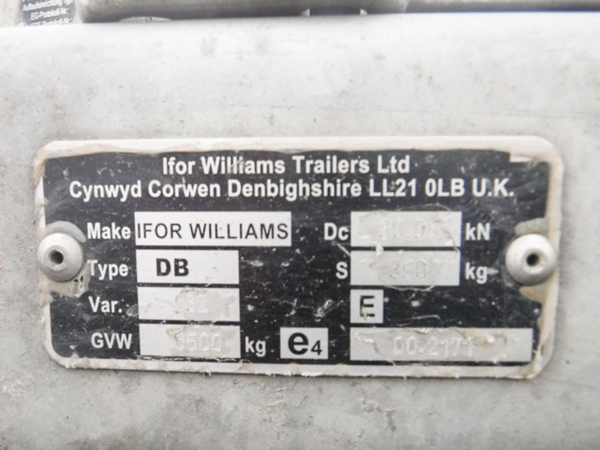 2014 IFOR WILLIAMS GX106 PLANT TRAILER, BRAKES & LIGHTS WORKING - Image 6 of 8