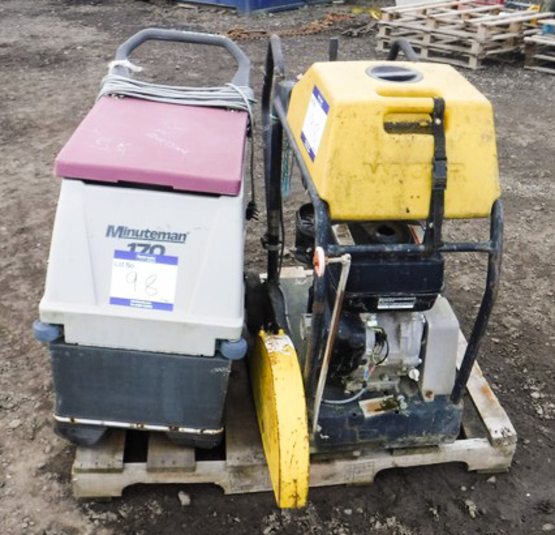 MINUTEMAN 170 FLOOR CLEANER, WACKER ROAD SAW, FOR SPARES OR REPAIRS