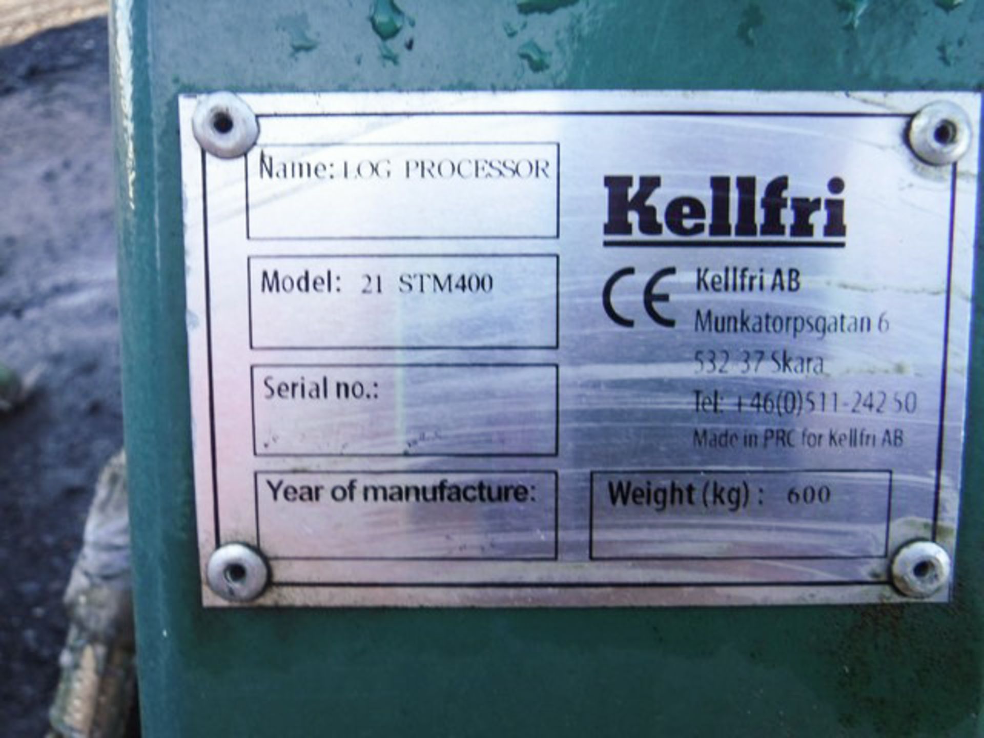 KELLFRI LOG PROCESSER, MODEL 21STM400, WEIGHT 600KG ** 10% BUYERS PREMIUM ** - Image 5 of 5